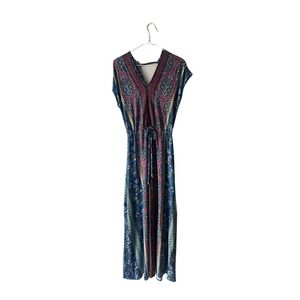 🎃One World Boho Patchwork Print Maxi Dress Women's Small